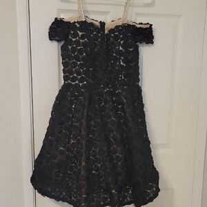 Elegant Black Floral Dress